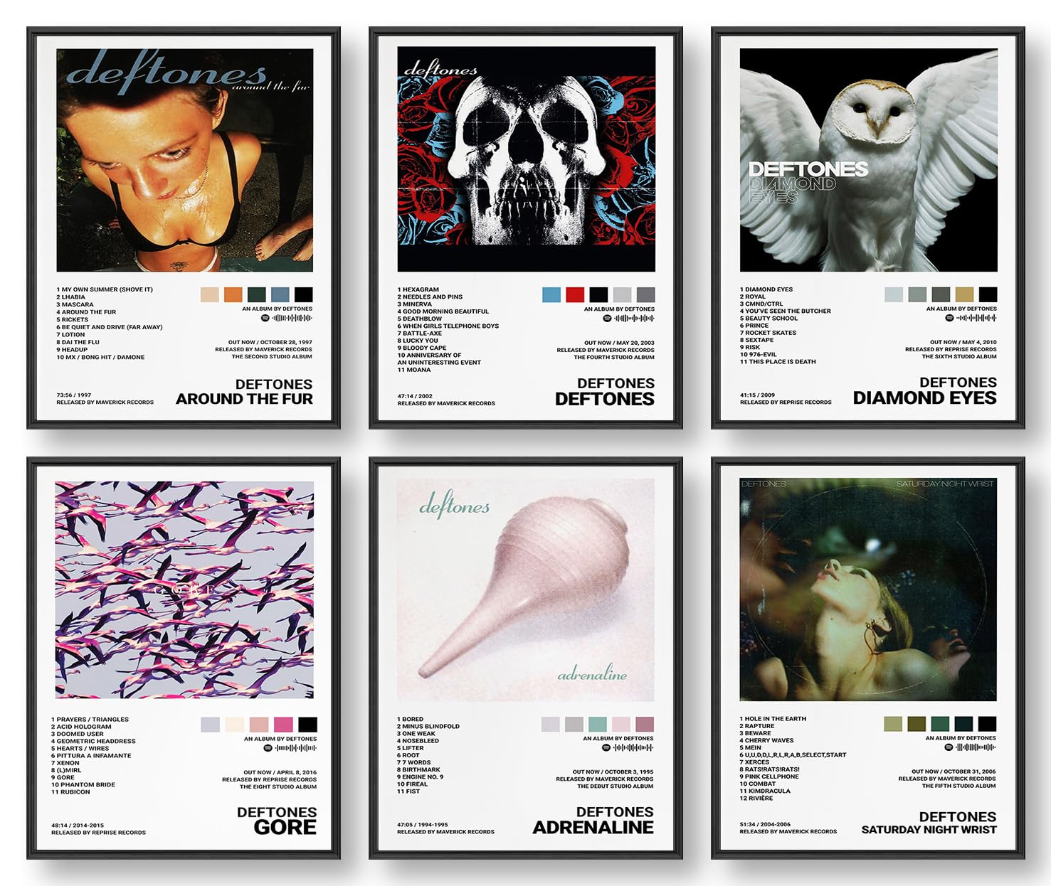 ZJNB Deftones Poster, Aesthetic Album Cover Inspired Wall Art